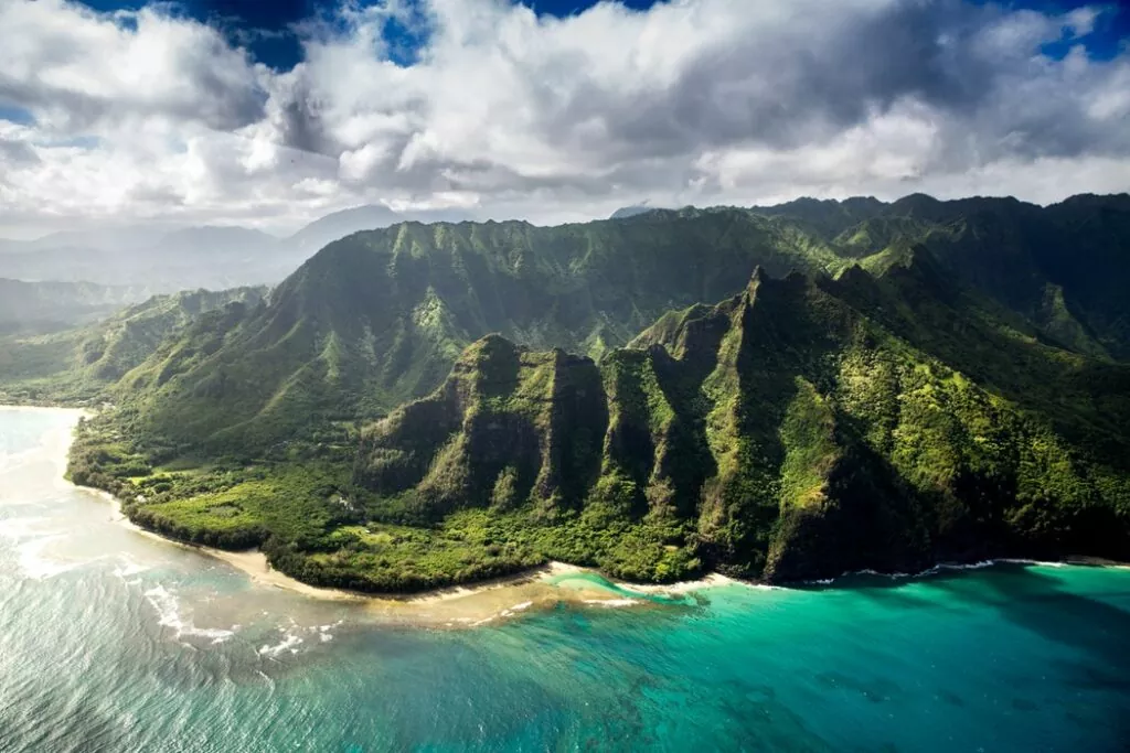 Aerial view of Kauai