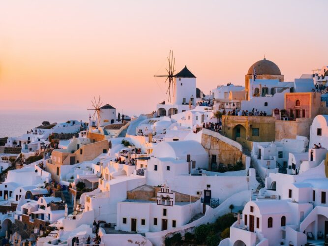 Sunset over Santorini