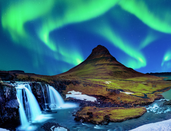 Northern Light, Aurora borealis at Kirkjufell in Iceland