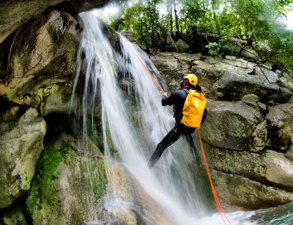 waterfall rappelling
