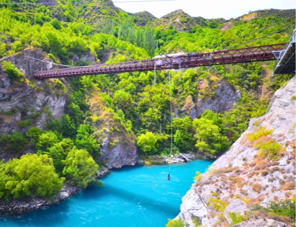 Bungee jumping at Kawarau Bridge, New Zealand