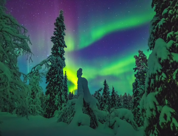 Nothern lights over Lapland, Finland