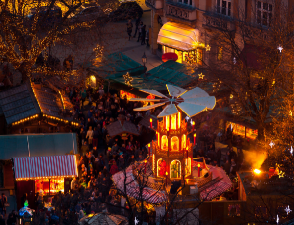 Typical Wooden Christmas Carousel, Munich