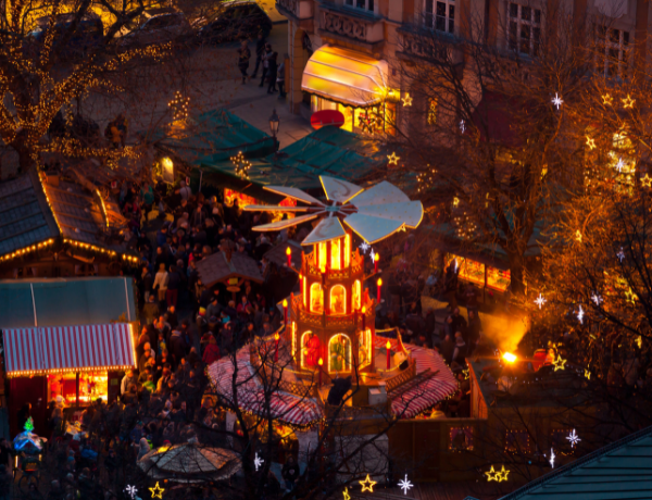 Typical Wooden Christmas Carousel, Munich