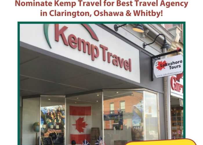 Nominate Kemp Travel Group in the Durham Region Readers’ Choice Awards!